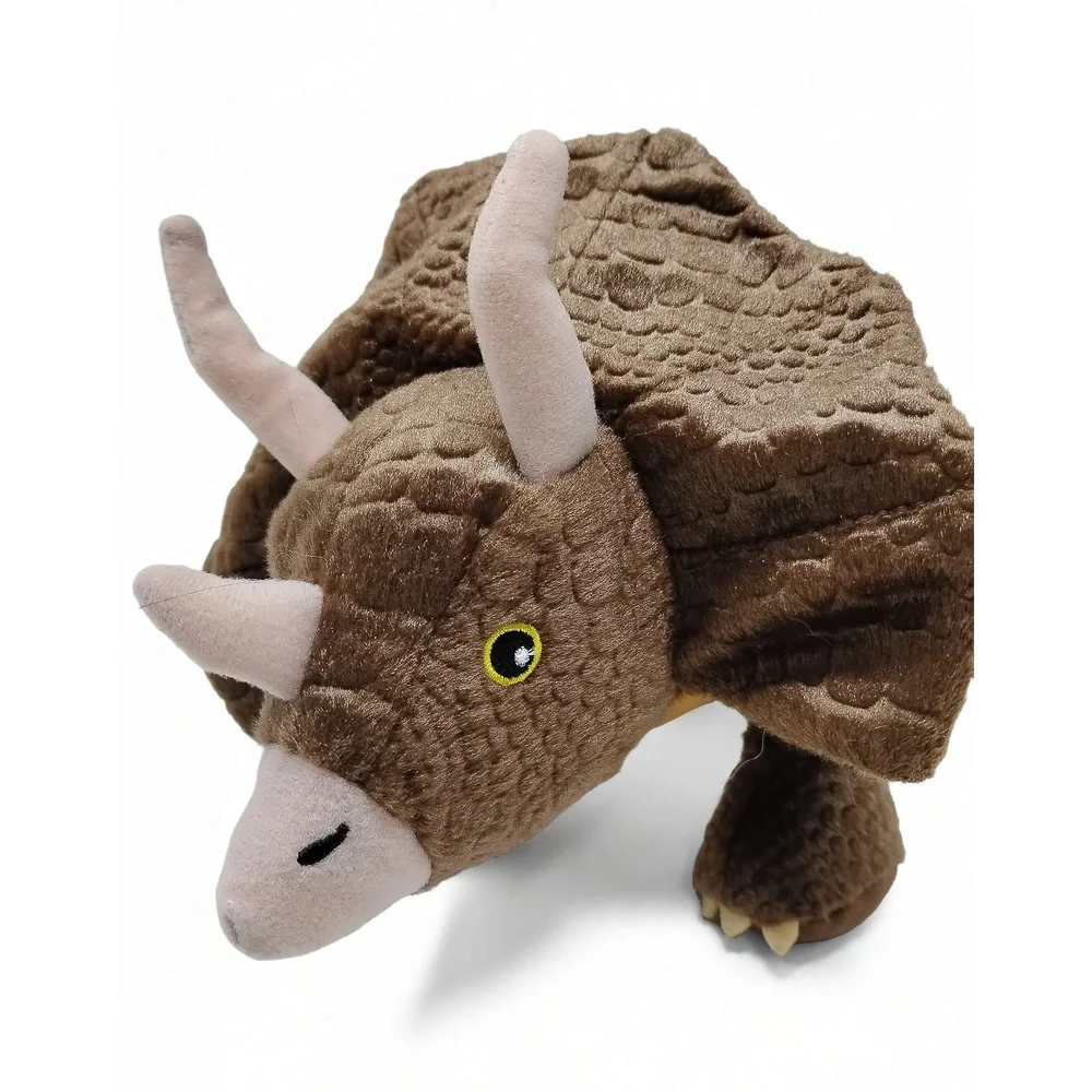 Kohl's Cares Triceratops Dinosaur Plush Stuffed Animal 13 Inch Soft Toy Brown